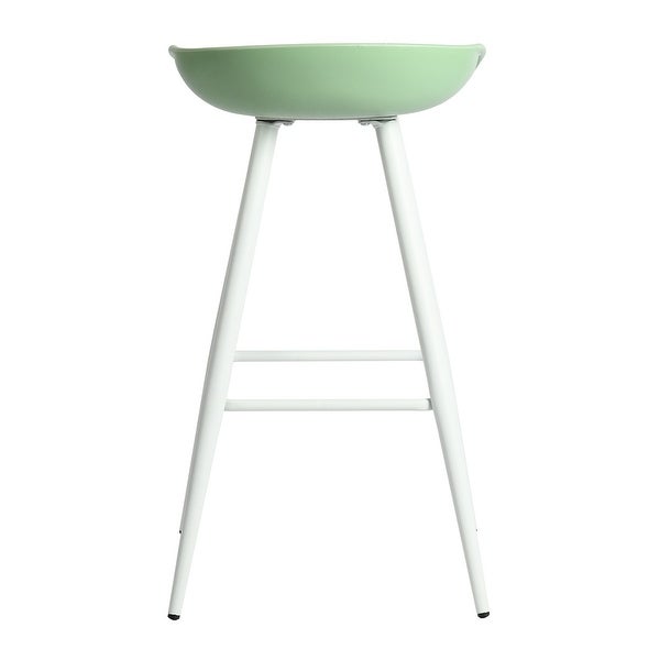 Mordern Barstool with Metal Legs GreenandWhite