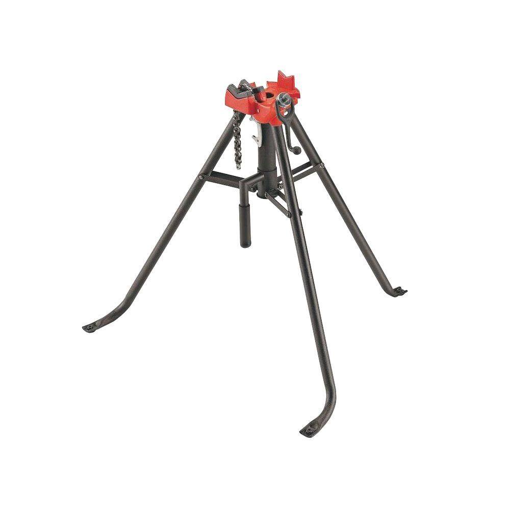 RIDGID 18 in. to 2-12 in. Pipe Capacity Portable TriStand Chain Vise with Integrated Folding Legs  Carry Handle Model 425 16703