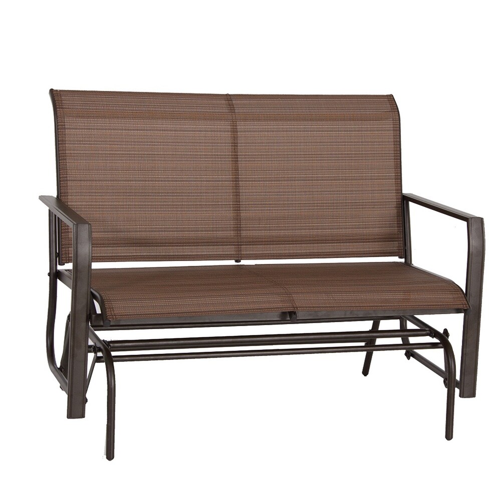 Kozyard Cozy Two Rocking Love Seats Glider Swing Bench/Rocker with Textilence Seats