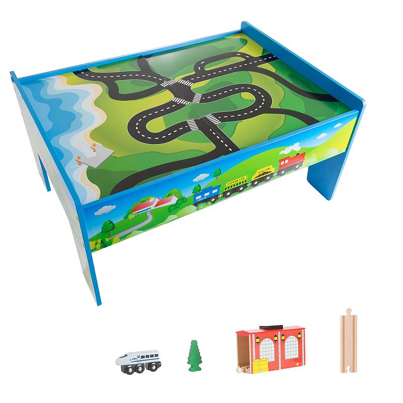 Deluxe Hand Painted Wooden Table Train Set by Hey! Play!