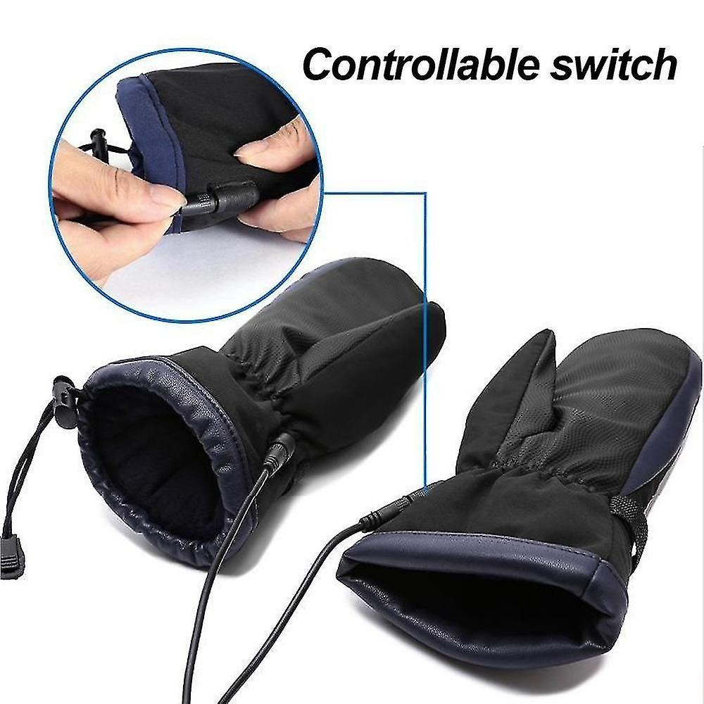 Winter Warm Ski Skating Usb Electric Heating Mittens Charging Treasure Heating Gloves