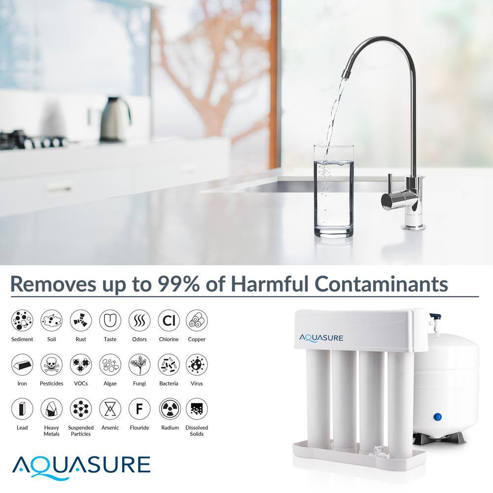 AQUASURE Signature Series Complete Whole House Water Filtration System with Fine Mesh Resin - 64000 Grains AS-SE1500FM