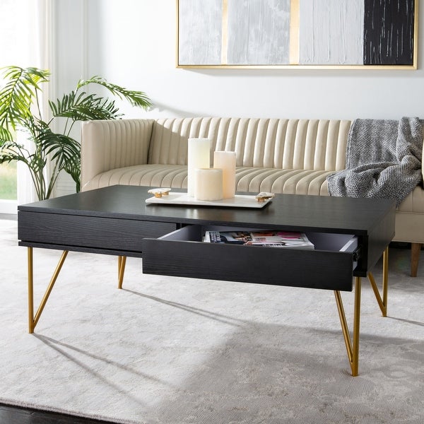 SAFAVIEH Pine Two Drawer Coffee Table - 43.3