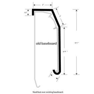 NeatHeat 3007 Original Series 6 ft. Hot Water Hydronic Heating Baseboard Cover (Not for Electric Baseboard) NEATHEAT6