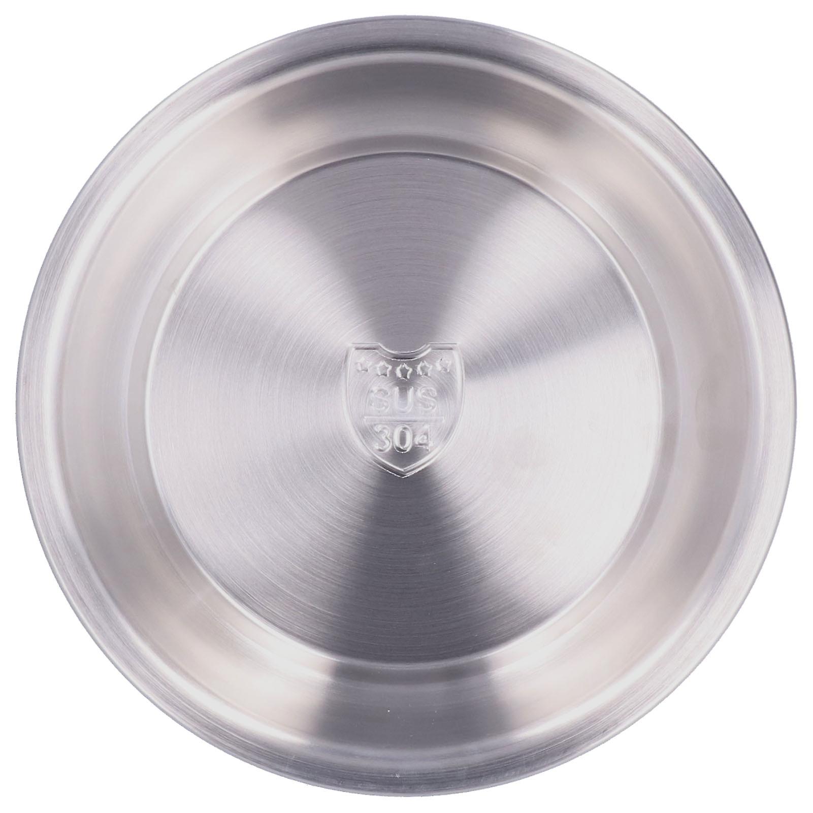 Stainless Steel Plate 304 Food Grade Material Stainless Steel Rounded Deepen Dish For Eating20cm/7.9in