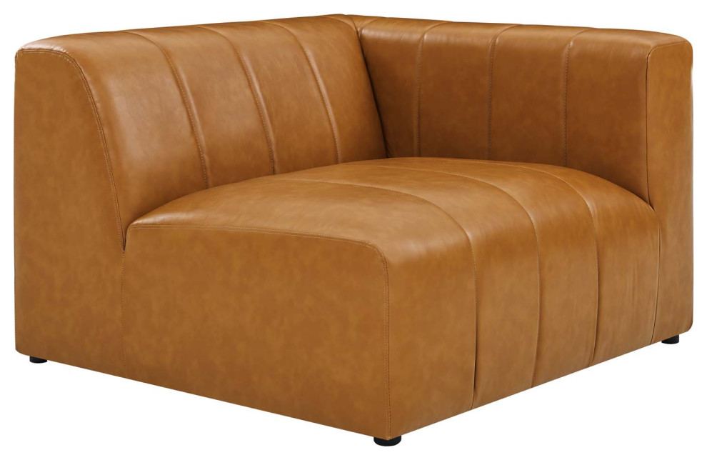 Bartlett Vegan Leather Vegan Leather 2 Piece Loveseat Tan   Contemporary   Loveseats   by ShopFreely  Houzz