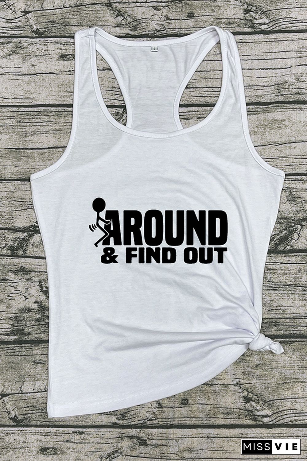 Fck Around And Find Out, Sarcastic Funny, Wine Glass Sleeveless Tank Top Wholesale