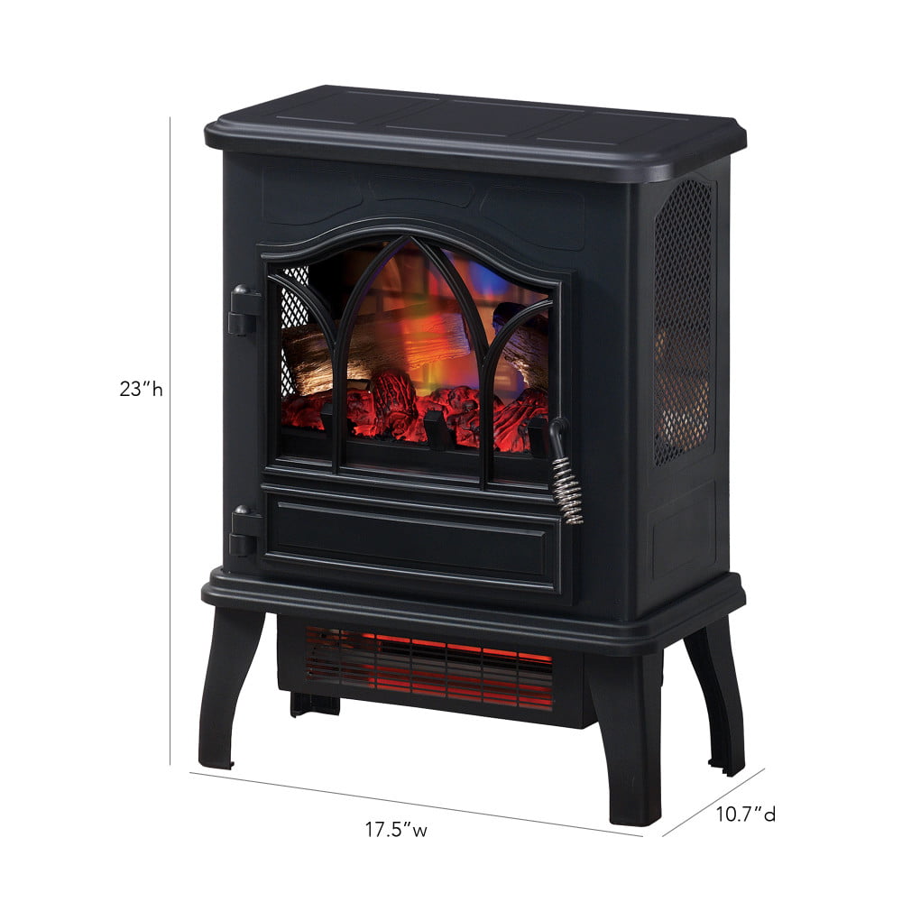 Duraflame® 3D Infrared Quartz Electric Fireplace Stove Heater, Black