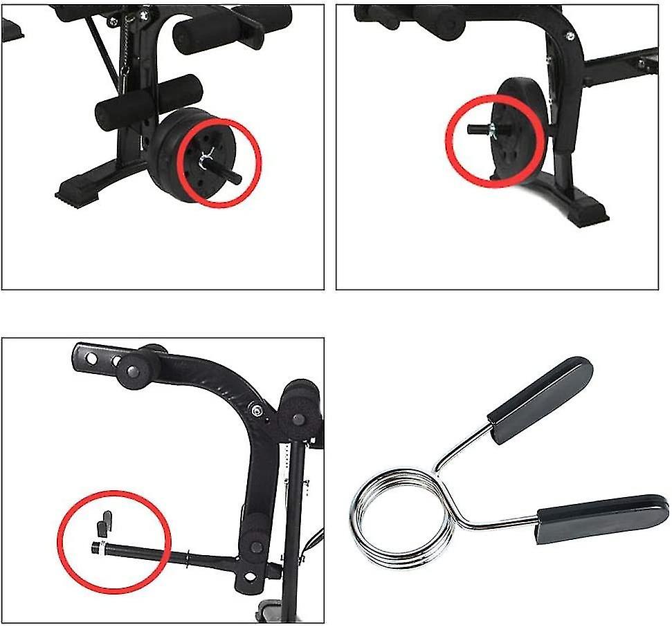 Multiple Size Spring Clamps For Olympic Barbells，gym Equipment-please Check Your Bar Diameter Before Ordering-(25mm)(3 Pairs)