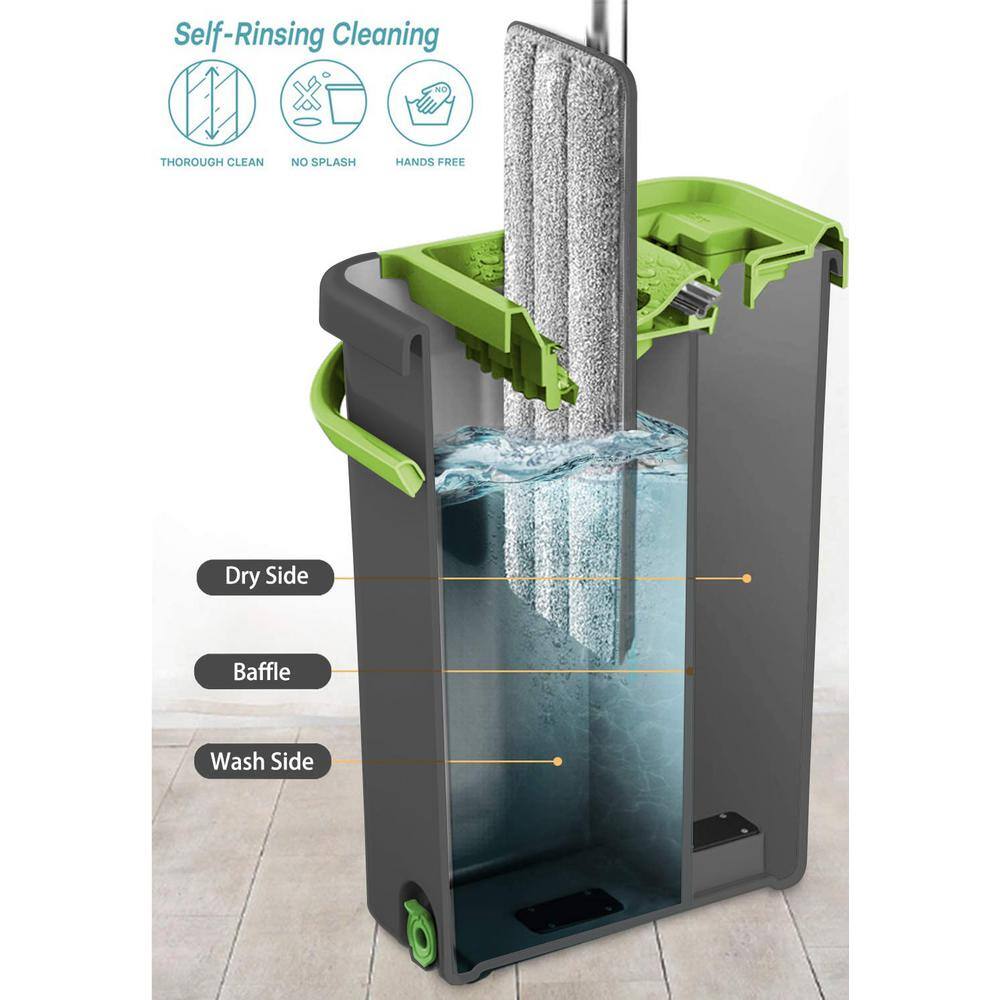 IT'S EZ DON'T SWEAT IT It's EZ Premium Multi-Surface Microfiber Spray Mop with Squeeze Bucket EZ-55112