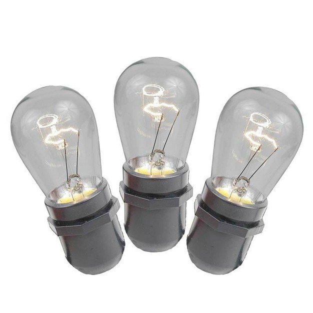 Novelty Lights Edison Outdoor String Lights With 25 In line Sockets White Wire 37 5 Feet