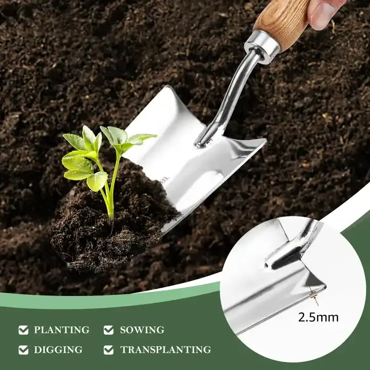 EZARC Garden Hand Trowel  Hand Shovel Stainless Steel for Gardening   Wood Handle for Transplanting Planting on sale