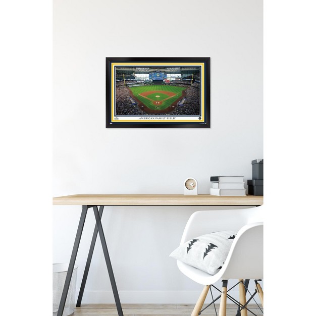 Trends International Mlb Milwaukee Brewers American Family Field 22 Framed Wall Poster Prints