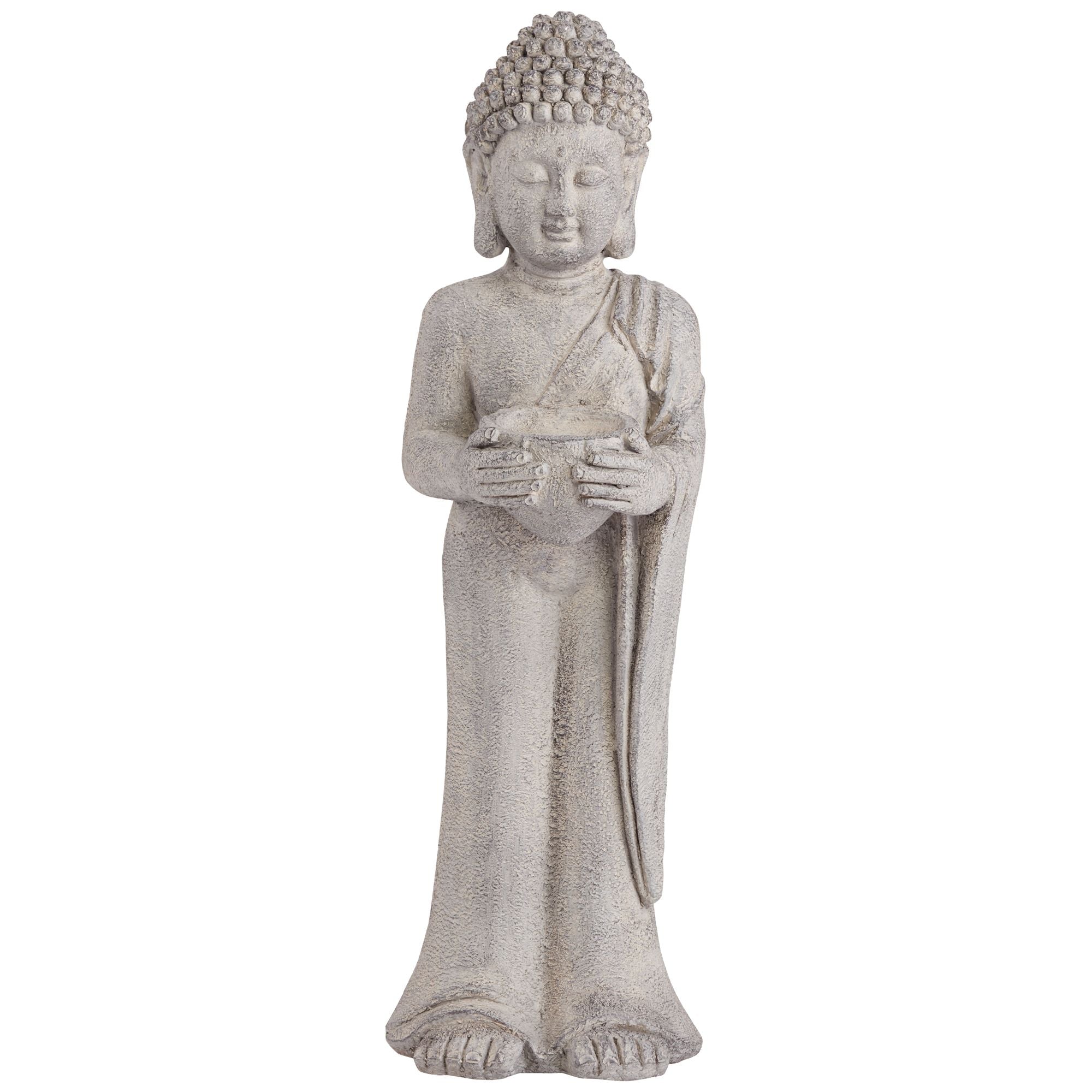 John Timberland Outdoor Statue 32" High Standing Buddha for Yard Garden Patio Deck Home Entryway Hallway