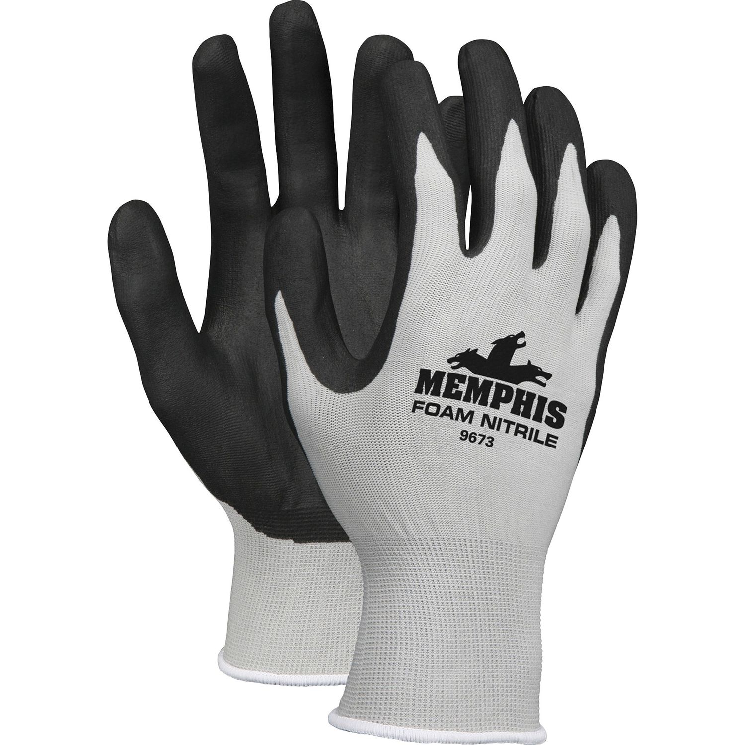 Nitrile Coated Knit Gloves by MCR Safety MCS9673L