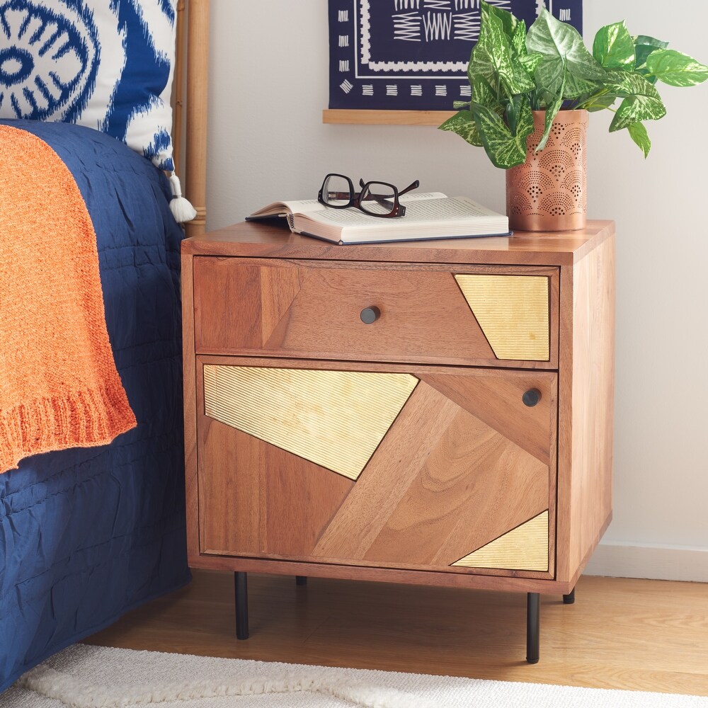 SAFAVIEH Ballard 1 Drawer 1 Door Nightstand