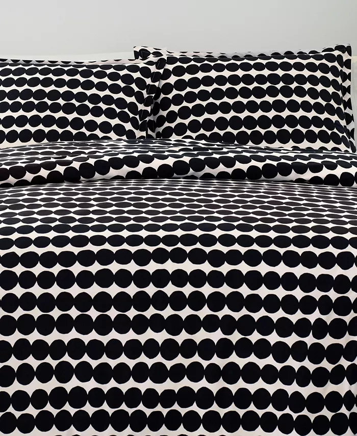 Marimekko Rasymatto Cotton Reversible 3 Piece Duvet Set， Full Queen