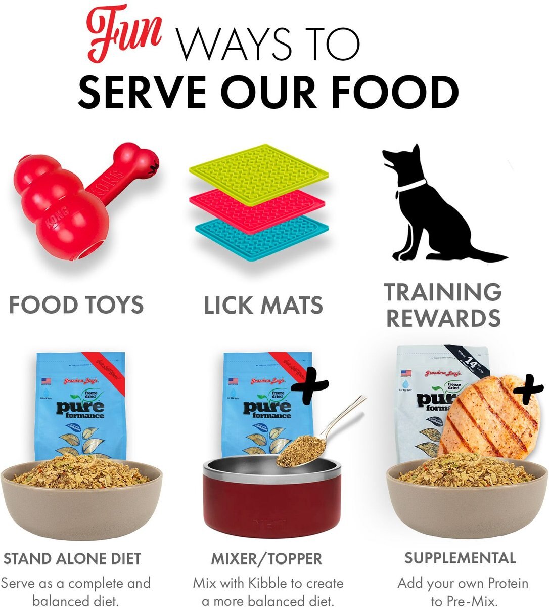 Grandma Lucy's Pureformance Fish Recipe Grain-Free Freeze-Dried Dog Food