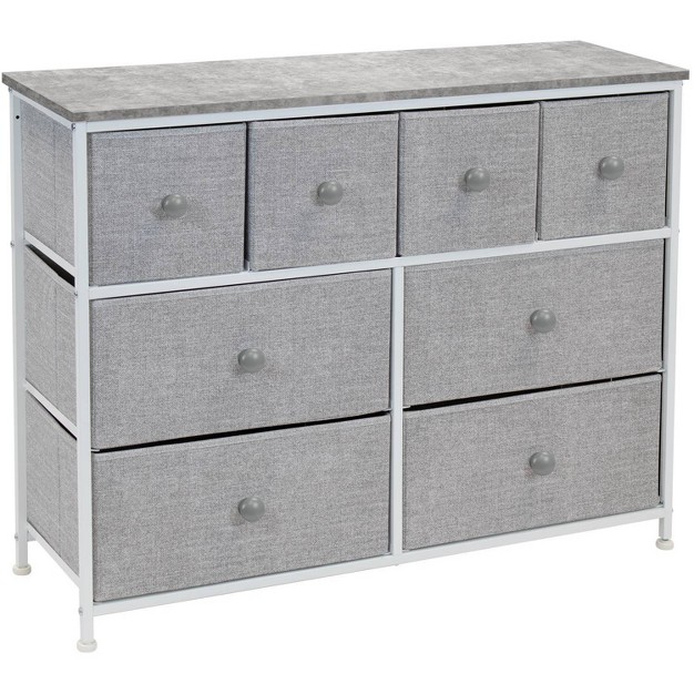 Sorbus Drawer Fabric Dresser For Bedroom Home And Office Gray