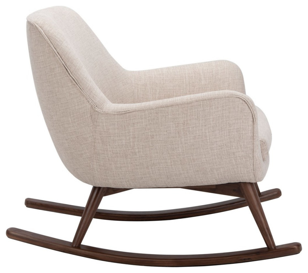 Grazia Mid Century Rocking Chair Oatmeal   Midcentury   Rocking Chairs   by Peachtree Fine Furniture  Houzz