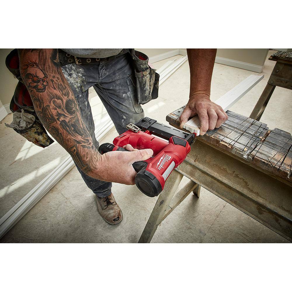 MW M12 12-Volt 23-Gauge Lithium-Ion Cordless Pin Nailer Kit with M12 FUEL Lithium-Ion Cordless Oscillating Multi-Tool 2540-21-2526-20