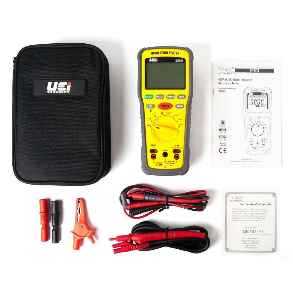 UEi Test Instruments Insulation Resistance Tester IRT803