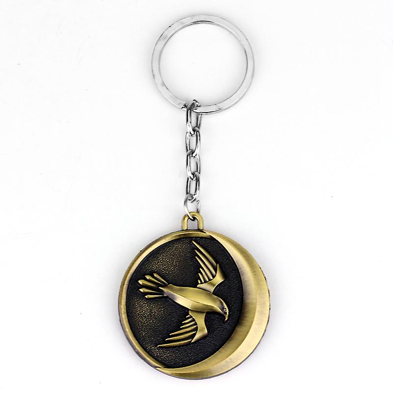 Movie Series Dragon Keychain Winter Is Coming Wolf Head Pendant Key Chain For Women Men Car Kerying Jewelry，beige