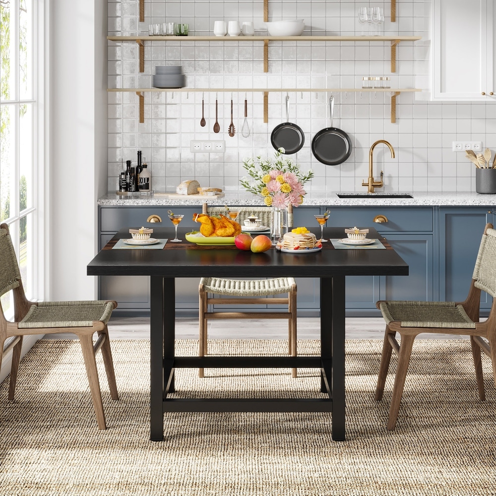 Farmhouse Square Dinning Table for 4  Rustic 39\