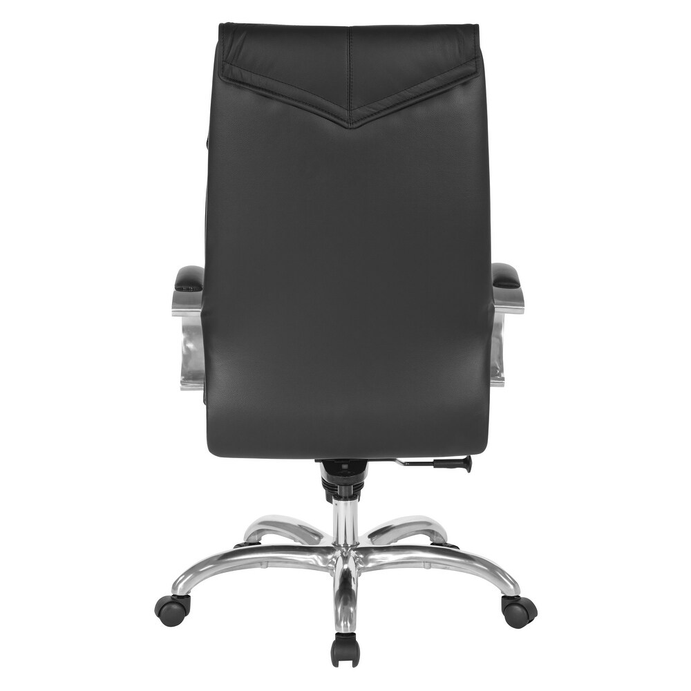 Deluxe High Back Black Executive Leather Chair