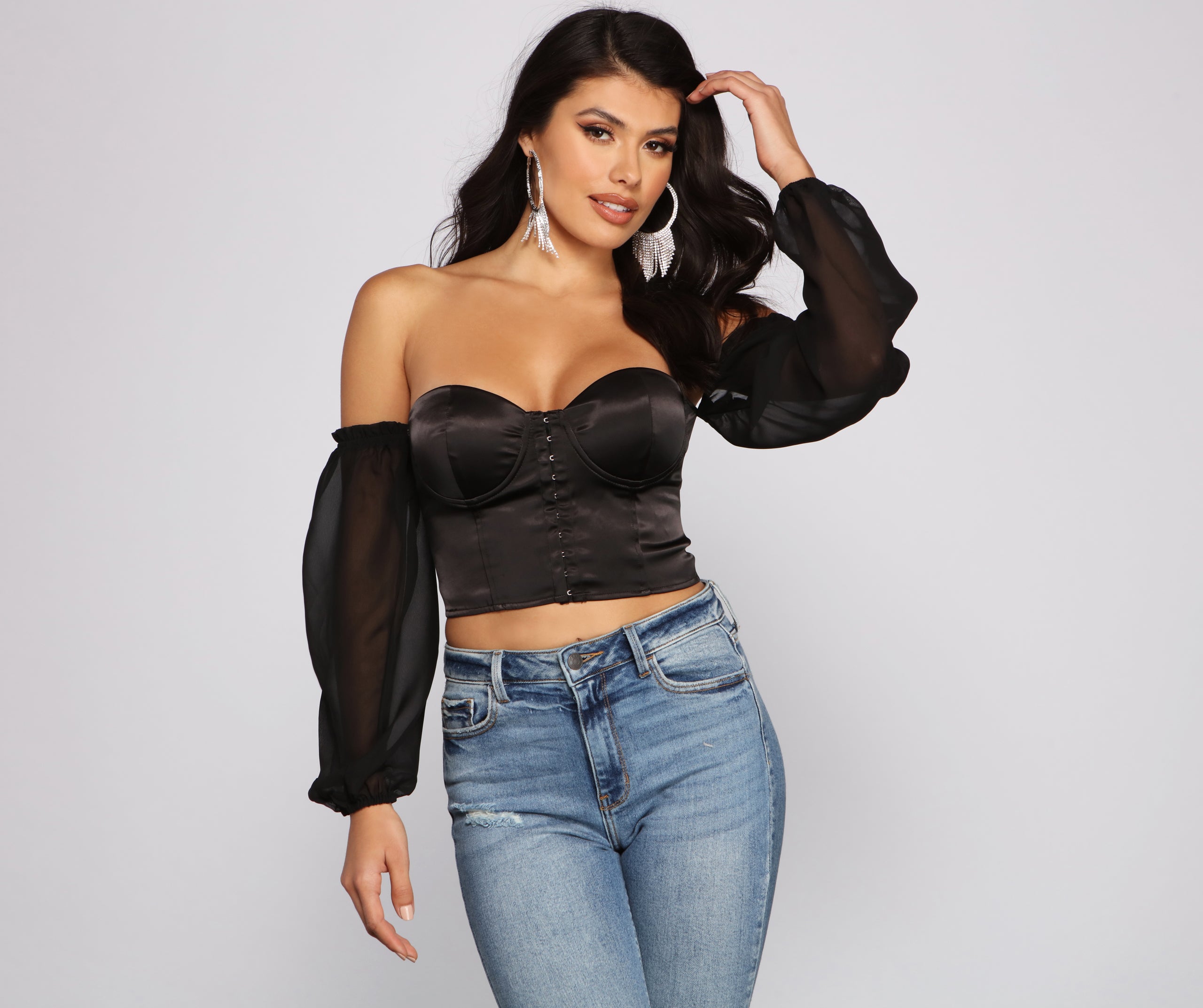 Satin Beauty Cropped Bustier