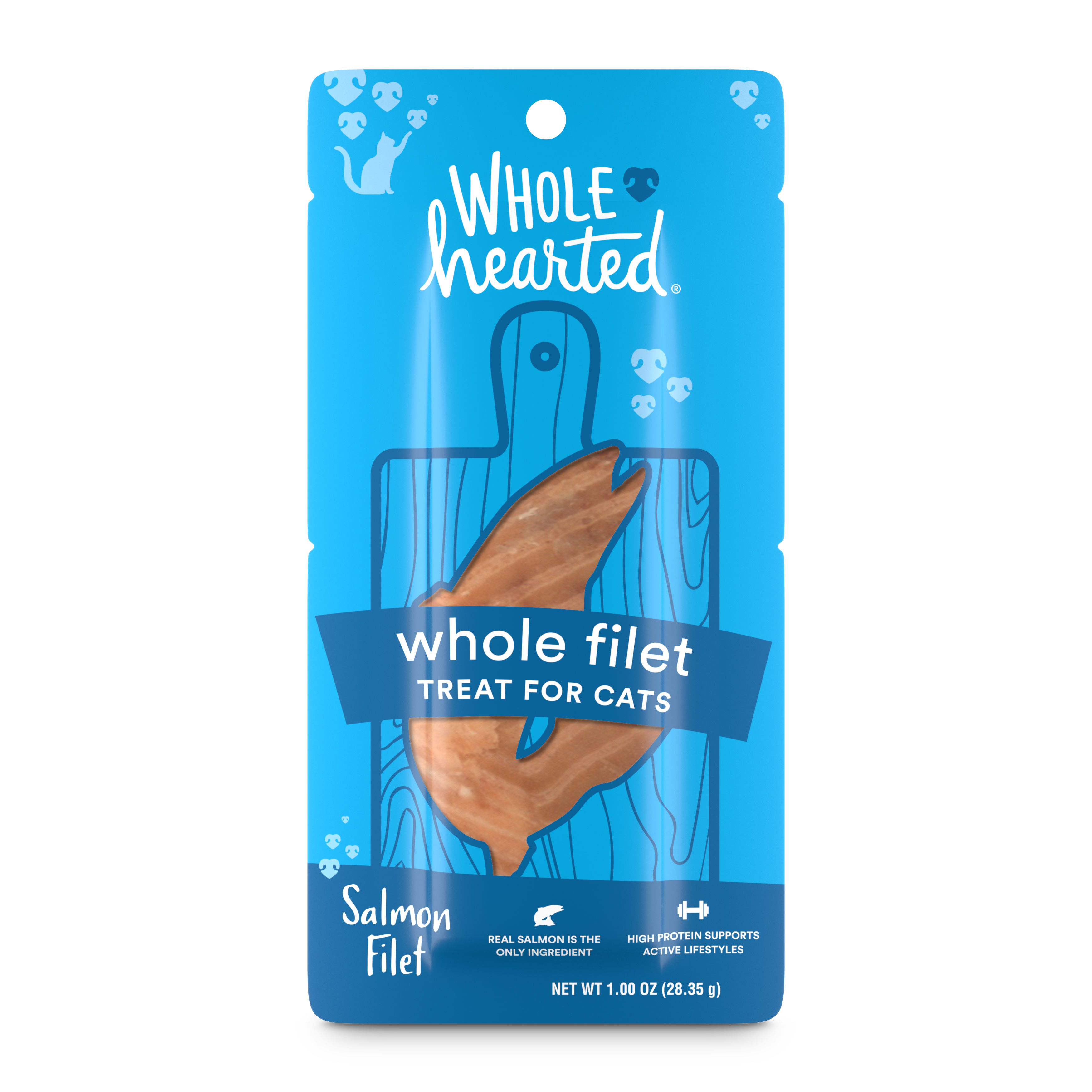 WholeHearted Protein-Rich Salmon Filet Cat Treat， 1 oz.