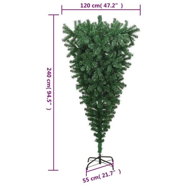 vidaXL Christmas Tree Decoration Upsidedown Artificial Xmas Tree with Stand