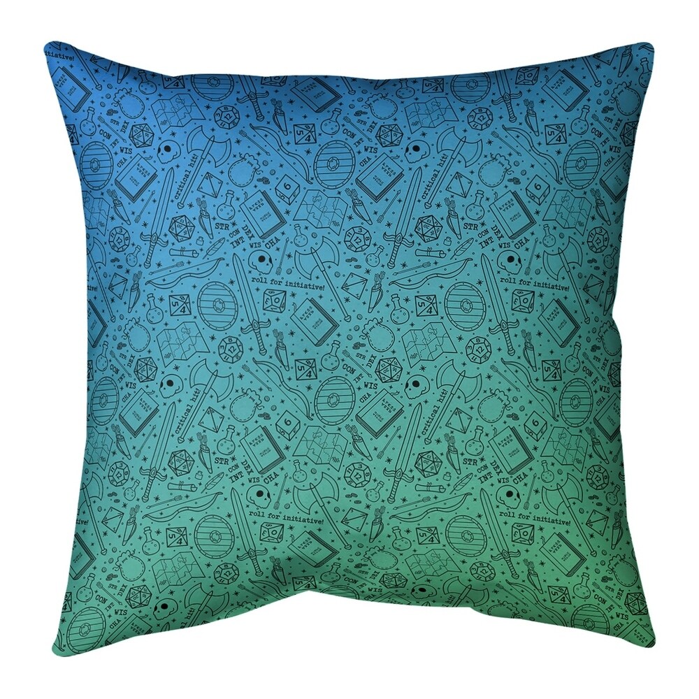 Ombre RPG Pattern Indoor/Outdoor Pillow