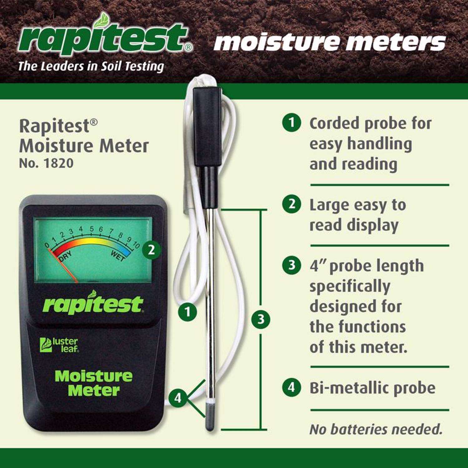 Luster Leaf Analog Moisture Meter 1 pk