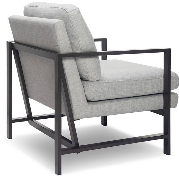 Russell Gray Metal Frame Accent Chair Finch