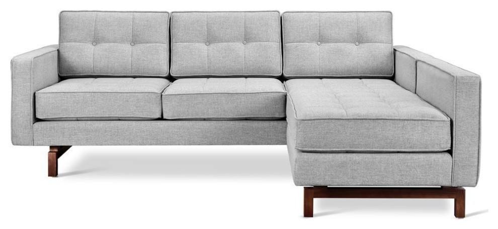 Jane 2 Loft Bi Sectional Bayview Silver / Natural Ash   Transitional   Sectional Sofas   by Old Bones Co.  Studios  Houzz