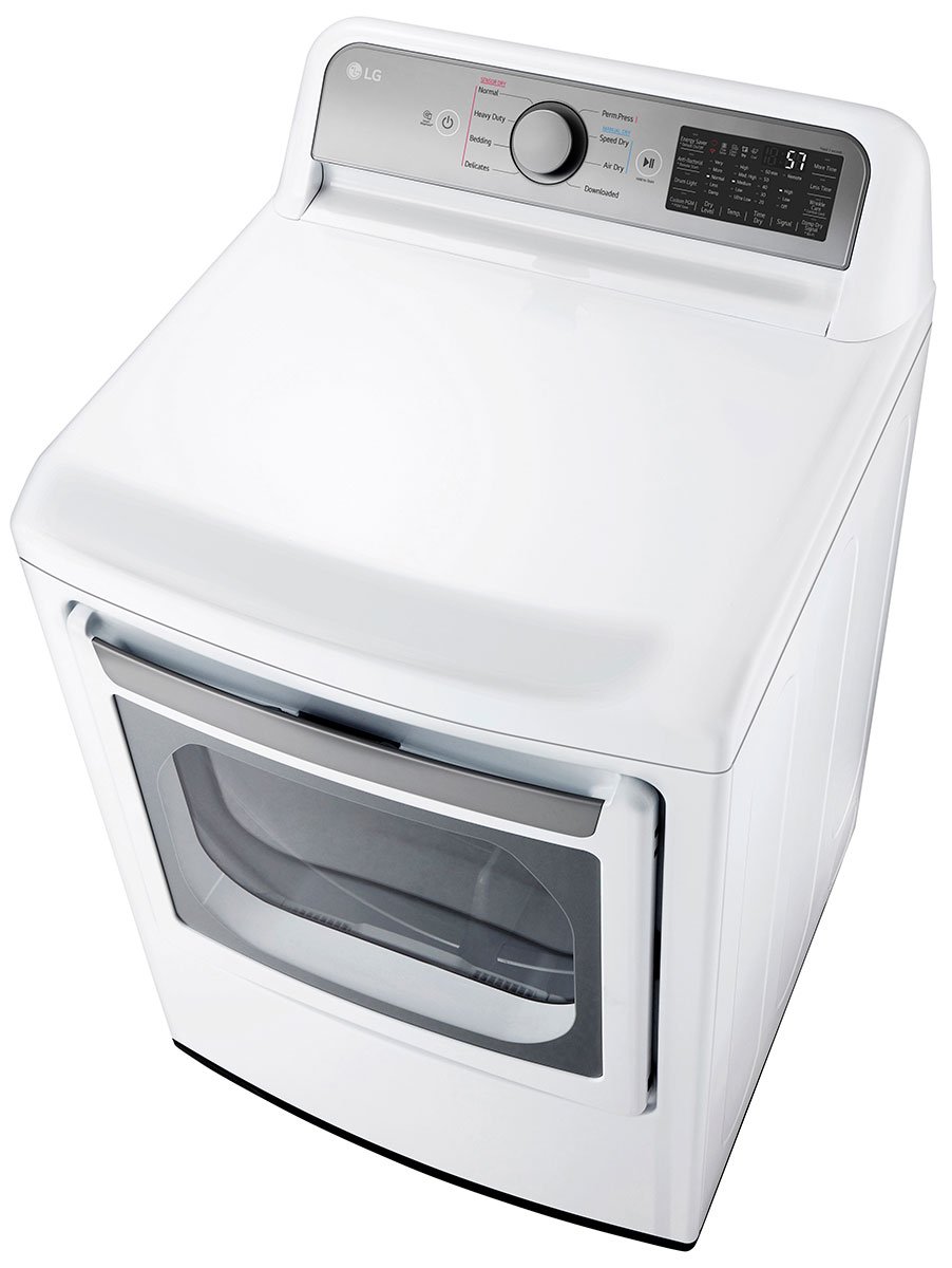 LG 7.3 Cu. Ft. White Electric Dryer With EasyLoad Door