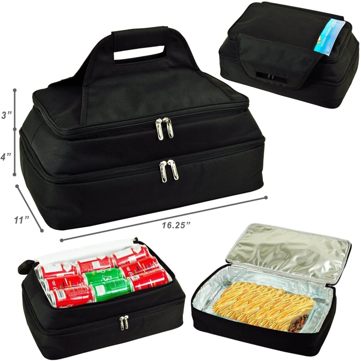 Picnic at Ascot Two Layer， Hot/Cold Thermal Food/Casserole Carrier