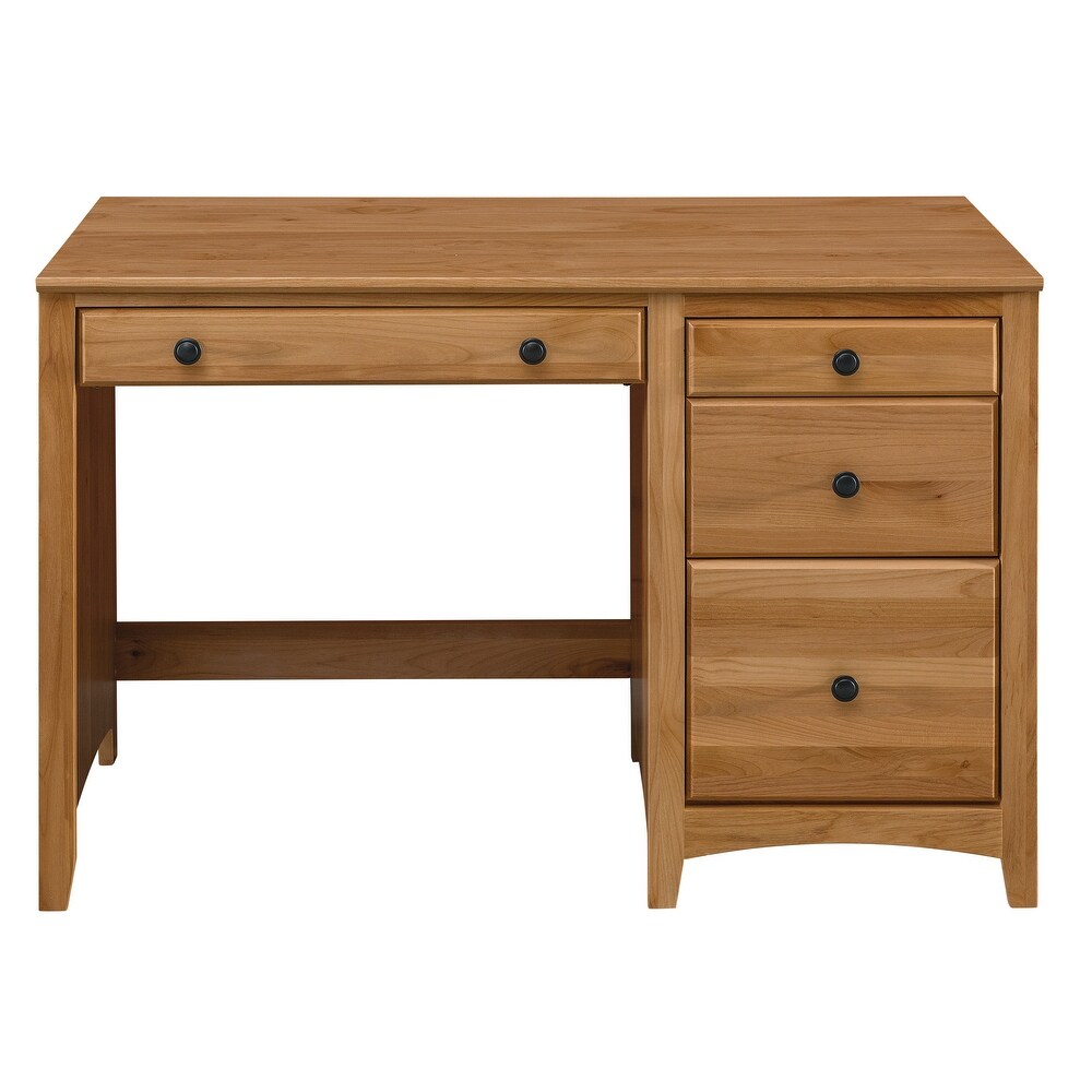 Coder Crossing Solid Wood 4 Drawer Desk