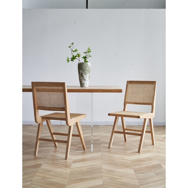 Clihome Charlie Natural Wood Color Side Chair(Set Of 2)