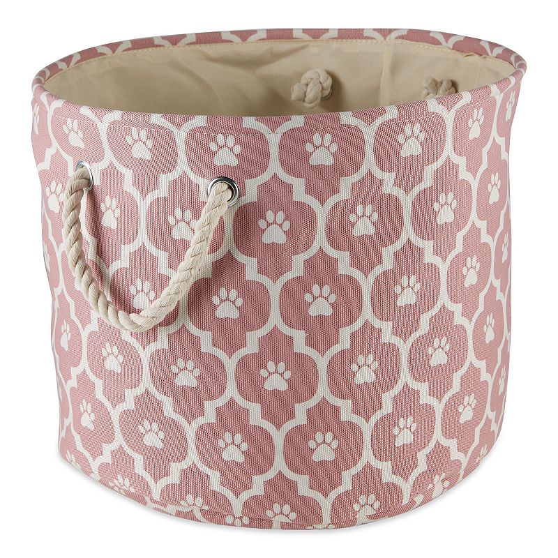 12 Decorative Round Small Lattice Paw Pet Storage Bin