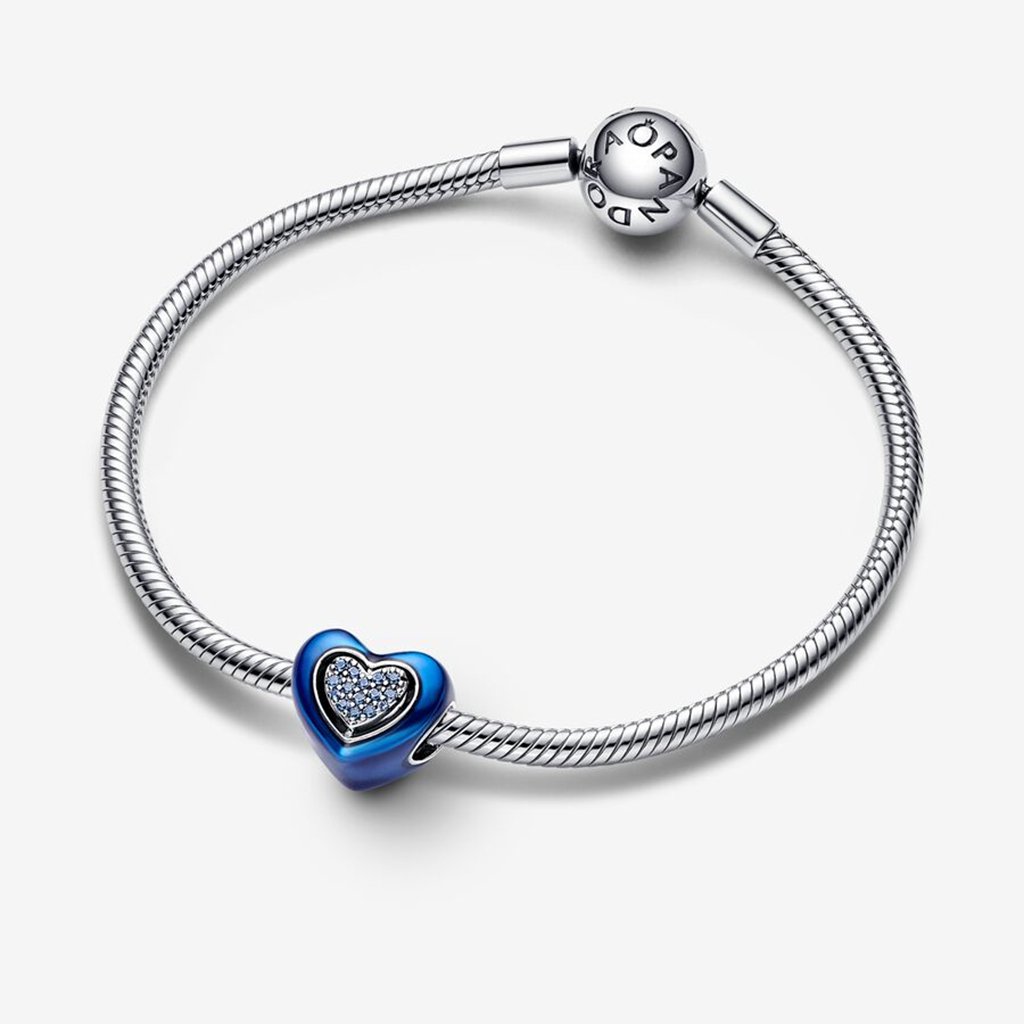 PANDORA  Spinnable Heart Charm in Blue