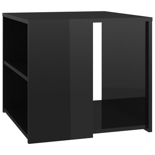 vidaXL Side Table High Gloss Black 20