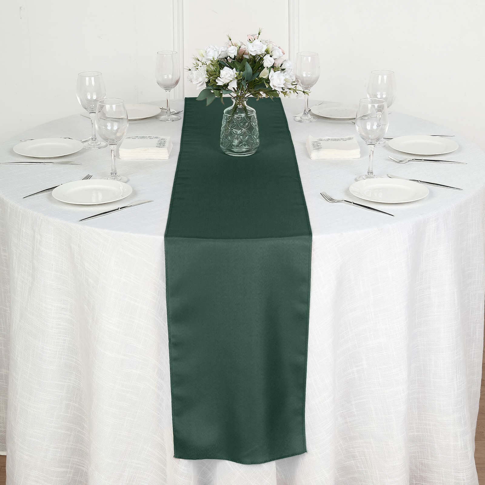 Hunter Emerald Green Polyester Table Runner 12