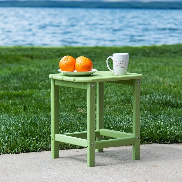 HDPE Compact Side Table，Perfect for Indoor/Outdoor Use，Ultra Durable Weather Resistant Design