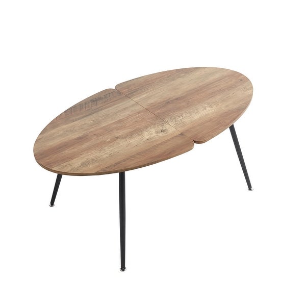 COFFEE Table for 4 people With Round Mdf Table Top， Pedestal Dining Table， End Table Leisure Coffee Table