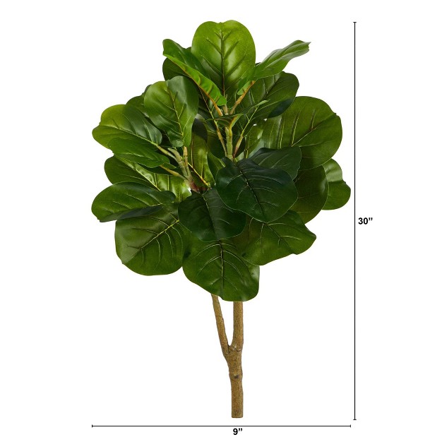 Nearly Natural 2.5-ft Fiddle Leaf Fig Artificial Tree (no Pot)