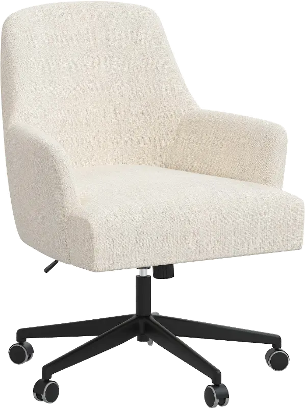 Hudson Linen Talc Office Chair - Skyline Furniture