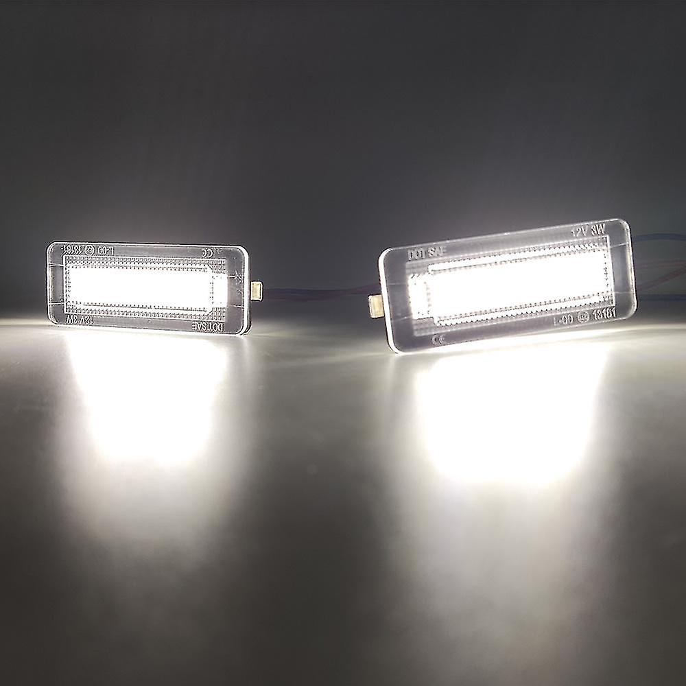 2pcs 18smd Led License Plate Number Light Lamp Error Free For Benz Smart Fortwo Coupe Convertible 450 451 W450 W453