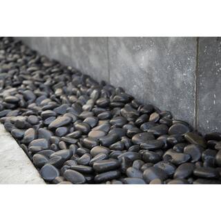 MSI Black Polished Pebbles 0.5 cu. ft . per Bag (0.75 in. to 1.25 in.)Bagged Landscape Rock LPEBQBLK3POL40